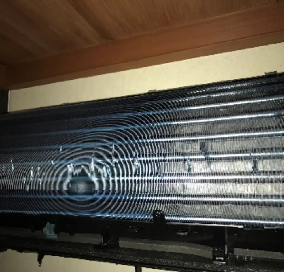 [洗浄後のキレイなアルミフィンの画像]